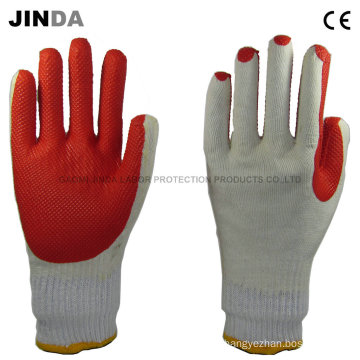 Rubber Sheet Coated Yarn Liner Labor Protective Working Gloves (R001)